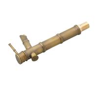 Sewroro European Antique Copper Bathroom Faucet Full Copper Retro Bamboo Design Large Spout Sink Mixer Tap Durable Artistic Basin Tap for Home Bathroom
