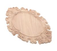 Sewroro European Style Wood Carved Appliques Unfinished Rustic Wooden Onlays for Furniture Cabinet Wardrobe and Closet Doors Elegant Decorative Carved Wood Embellishments for Home Decor