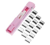 Sewroro Fast Clam Clip Dispenser with Metal Refill Clips Smooth Paper Clipper for Office School Home Document Organization and Finger Safe Design Random Color
