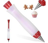 Sewroro Food-Grade Silicone Cream Piping Pen for Cake Decorating Chocolate Decorating Pen with Random Nozzle for Home Baking and Party Supplies Random Style