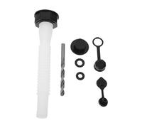 Sewroro Gas Tank Nozzle Replacement 5 Sets with Rubber Ring Gaskets and Snap-on Plug Accessories for Outdoor and Emergency Fuel Refills