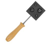 Sewroro Graphite User-Friendly Half Sphere Mold Small Capacity Mold with Wood Handle for Metal Casting and Food Branding for Personal Use and Artistic Needs