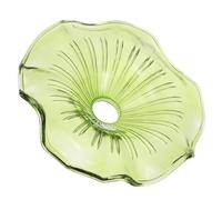 Sewroro Green Lotus Leaf Glass Lamp Shade Replacement, Pendant Lamp Shade for Bedroom Home Decor, Easy to Clean Glass Light Cover