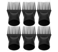 Sewroro Hair Dryer Comb Attachment 6pcs Wide Tooth Nozzle Tool Universal Wind Shaping Styling Accessory for Blow Dryer Hair Care and Detangling