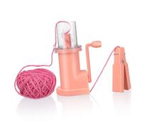 Sewroro Hand-Operated Spool Knitter Small Lightweight Knitting Mill with Complete Accessories for Adults and DIY Crafting in Pink