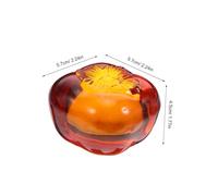 Sewroro Heavy-Duty Crystal Persimmon Paperweight for Desk Stability Portable Miniature Fruit Ornament for Calligraphy Sewing Book Lovers Glass Fruit Figurine Decoration