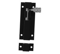 Sewroro Heavy Duty Slide Bolt Lock Theft Latch Reinforcement Door Security Lock for Double Doors and Gates Stylish Black Large Slide Bolt Latch
