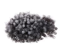 Sewroro High Puff Curly Ponytail Wig with Synthetic Afro Hairpiece for Women Grey Short Drawstring Ponytail Wig for Party and Cosplay