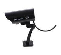 Sewroro High Simulation Dummy Fake Cctv Camera Outdoor Imitation Security Monitor with Adjustable Bracket for Indoor and Outdoor Use Black