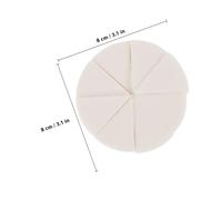 Sewroro Latex Triangle Makeup Sponge Puff 2 Sets White Dual-Use Foundation Blender Sponges for Women’S Beauty and Facial Cosmetics Application
