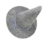 Sewroro Light Grey Witch Scarecrow Costume Hat for Adults and, Halloween Cosplay Masquerade Accessory, Party and Oktoberfest Headwear