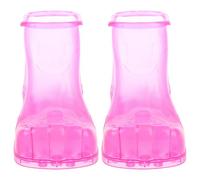 Sewroro Massage Foot Bath Shoes Pink Small Size 16.5cm with , Plastic Foot Soaking Boots for Home Pedicure Spa, Foot Tub Soaker with Bath Basin Liner Bag for Relaxation and Circulation