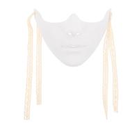 Sewroro Mechanical Half Face Mask Gothic Style for Adults in White Plastic, Artistic Decor and Collectible Item for Party and Performance Use, for Mask Enthusiasts and Women and Women