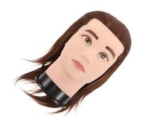 Sewroro Men's Hairdressing Tutorial Mannequin Head for Styling Practice Realistic Hair Cutting Model for Hairstylist Training and Cosmetology Education