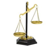 Sewroro Metal Balance Scale Decor Vintage Desktop Libra Scale Ornament Retro Home Office Table Centerpiece Decorative Metal Sculpture
