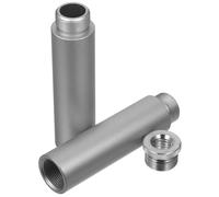 Sewroro Microphone Stand Extender Aluminum Alloy Silver with Male and Female Thread Adapter for Singing and Recording