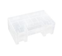Sewroro Mini Portable Transparent Battery Organizer Case Box for Aa Aaa Cells Clear Storage Holder for Aa and Aaa Rechargeable and Standard Batteries