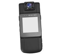 Sewroro Mini Sports Cameras Back Clip Camera 1.54 Inches Screen Rotatable Lens Portable Multi-functional Black Abs Outdoor with 170° Wide Angle and 1000mah Battery