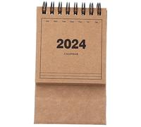 Sewroro Mini Table Calendar Small Desktop Flip Calendar with Sturdy Stand Compact English Desk Ornament for Office Student Teacher Planning and Home Decoration