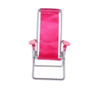 Sewroro Miniature Folding Beach Chair Ornament Portable Beach Chair for Dollhouse Decoration Compact Design Realistic Appearance Easy Storage Fade Resistant Finish