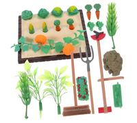 Sewroro Miniature Lawn Mower Fork Set for Dollhouse Realistic Farm Scene Accessories Compact Versatile Miniature Dollhouse Decoration for Creative Play Garden Models