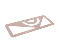 Sewroro Multi Functional Aluminum Alloy Measuring Ruler with Integrated Protractor and Triangle Scale for Precise Design Drawing Architecture Engineering and School Use Gold Finish