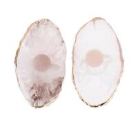 Sewroro Nail Color Mixing Trays Nail Art Palettes Resin 2pcs with Mini Appearance Portable and Convenient to Use