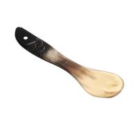 Sewroro Ox Horn Coffee Spoon Fish Shape Stylish Kitchen Stirring Scoop Strong No Burrs for Tea and Coffee Preparation with Simple Fashionable Design