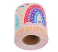 Sewroro Pastel Rainbow Bulletin Board Border Trim Classroom Decoration Paper Thick Flexible Borders for School Kindergarten Office Chalkboard Display Enhancer