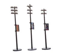 Sewroro Plastic Telegraph Pole Models for DIY Gardens Micro Landscapes Durable Sand Table Decor Creative Model Kits for Unique Courtyards