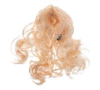 Sewroro Porch Goose Wig with Braid for Garden Goose Statue, Polyester Material with Adjustable Size and Form Retention, Stretchy Band Included, for Garden or Halloween Outdoor Decoration