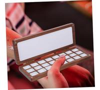 Sewroro Portable Wood Paint Palette Box with Lid Watercolor Paint Storage and Mixing Tray for Travel Outdoor Painting Artist Sketching and Plein Air Use