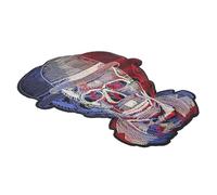 Sewroro Punk Style Large Skull Embroidery Sew on Patch DIY Clothing Applique for Jackets Jeans Bags, Sturdy Clothes Accessories for Custom Sewing and Decoration