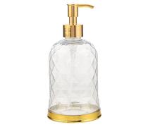 Sewroro Refillable Pump Dispenser Bottle 430ml Plastic with Airtight Seal and Smooth Pumping Action, Elegant round Design for Kitchen and Countertop Use