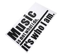 Sewroro Removable Music Wall Decal Black Letter Sticker Adhesive Wall Sticker for Bedroom Study Decor Easy to Apply and Leave No Residue Stylish Home Interior Decoration
