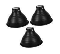 Sewroro Reptile Heat Lamp Shade 5.5 Inch Insulation Lampshade with Black Exterior White Interior Spray Paint, 3pcs Set for Pet Heating and Heat Lamp Guard