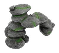 Sewroro Resin Turtle Basking Platform and Hiding Craft with Cobblestone Design for Hermit Crabs and Spiders, Providing a Cozy and Warm Environment in Turtle Habitat or Climbing Pet Habitat