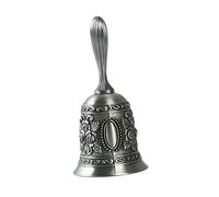 Sewroro Retro Alloy Hand Bell with Handle Metal Call Bell for Home Restaurant Bar for Pet Training and Service Use