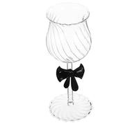 Sewroro Romantic 300ml Bow Embossed Red Wine Glasses, Vintage Stemmed Goblets for Wedding Reception and Valentine’s Day, Elegant Retro Drinkware for Home Dining