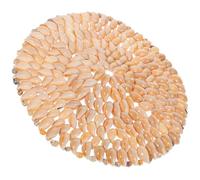 Sewroro Rustic Shell Drink Coaster Set 8-Inch Natural Sea Shells Table Cup Mat for Coffee Tea Home Décor Beach Themed Mug Holder Heat Insulation Decorative Accent Random Color Random Color