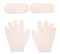 Sewroro Silicone Gel Socks and Moisturizing Gloves Set for Dry Cracked Feet and Hands, Hand and Foot Care Gel Masks for Exfoliating, Hydrating, and Softening Skin