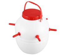 Sewroro Silicone Lamb Feeding Bottle Lamb Feeder for Farm Use 8l Capacity White Food Grade Plastic High Temperature Resistance Practical Design with Eight Nipples Random Style Random Color