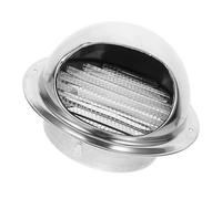 Sewroro Silver 304 Stainless Steel Wall Exhaust Vent Cover Cap with Polished Thickened Design for Reliable Outdoor Air Ventilation and Pollutant Removal