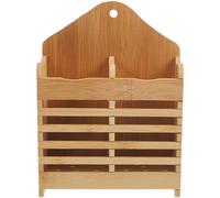 Sewroro Small Animal Wooden Feeder Manger for Rabbits and Guinea Pigs, Dual-purpose Disassemblable Grass Holder Rack in Orange, Suitable for Installation on Cage