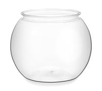 Sewroro Small Clear Round Plastic Aquarium Fish Tank Suitable for Hydroponics Home Office Party Decoration 8.65 x 8.65 x 6.88 Inches (Approx. 22 x 22 x 17 cm)