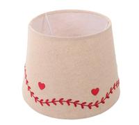 Sewroro Small Linen Drum Lampshade with Vine Embroidery, Fabric Light Cover Compatible with E27 and E14 Table or Floor Lamps, 6.5" X 8.7" X 6.5", Suitable for Offices and Dorms