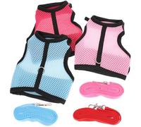 Sewroro Soft Breathable Mesh Harness and Leash Set for Small Pets like Guinea Pig and Iguana, for Holiday and Wedding Walks, Comfortable Pet Supplies for Secure Control