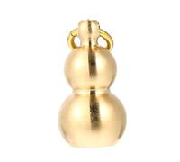 Sewroro Solid Brass Feng Shui Gourd Keychain Mini Durable Chinese Luck Charm Pendant Hand Polished Wulou Ornament for Home Decor and Gift