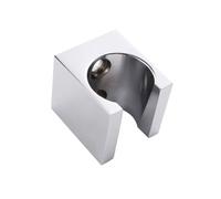 Sewroro Solid Brass Shower Head Bracket Wall Mount Holder for Standard Handheld Sprayers Rust Resistant Silver Finish Convenient Position for Seniors Bathroom Use