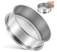 Sewroro Stainless Steel Fine Mesh Strainer Sieve with 100 Mesh, 6. 3 Inch Multifunctional Round Ceramic Glaze Kitchen Flour Strainer for Baking Cake, DIY Pottery Craft Project